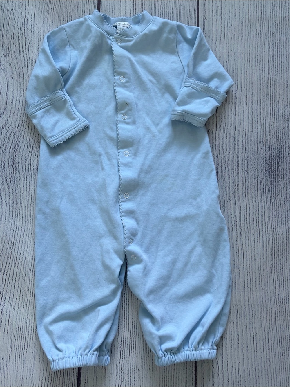 Kissy Kissy Pima Cotton Light Blue Convertible Gown/Playsuit Size Small
